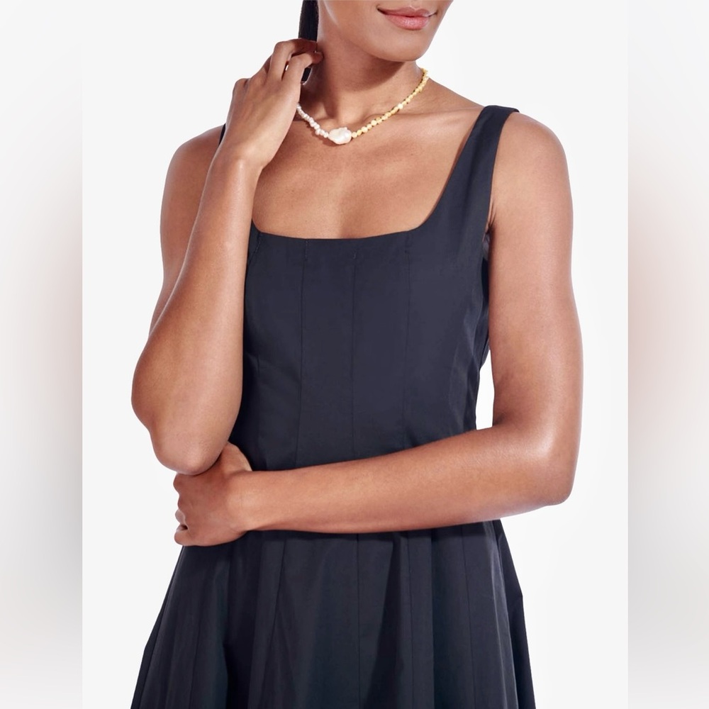 πΊπHPππΊ NWT Staud Mini Wells Dress Black - Picture 5 of 16